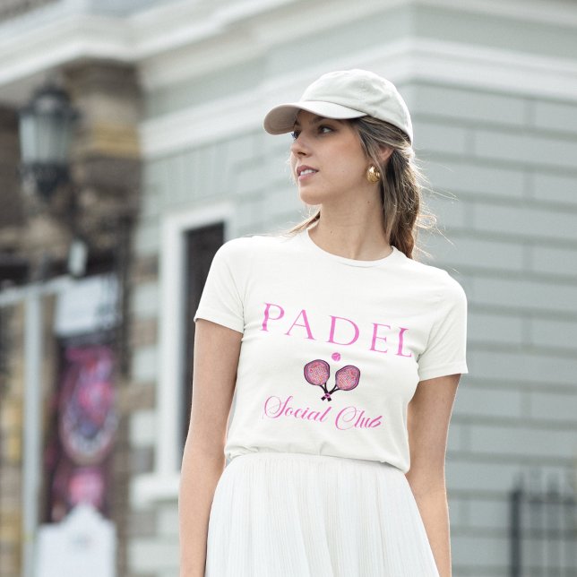 Padel Women’s T-Shirt & Social Club Emblem in Pink (Creator Uploaded)