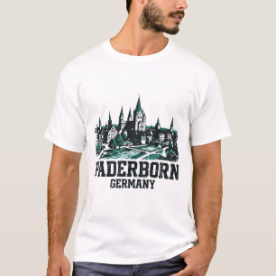 Paderborn Germany Skyline And River Landscape View T-Shirt