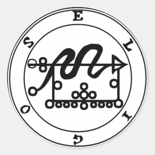 Padivo Eligos Goétia Classic Round Sticker (Front)