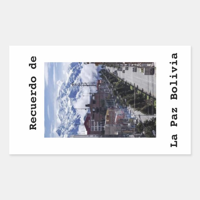 Padivo Inderdo de La Paz Bolivia Rectangular Sticker (Front)