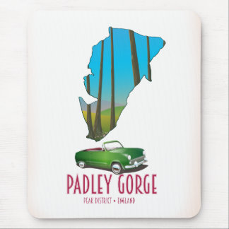Padley Gorge peak district england map Mouse Pad