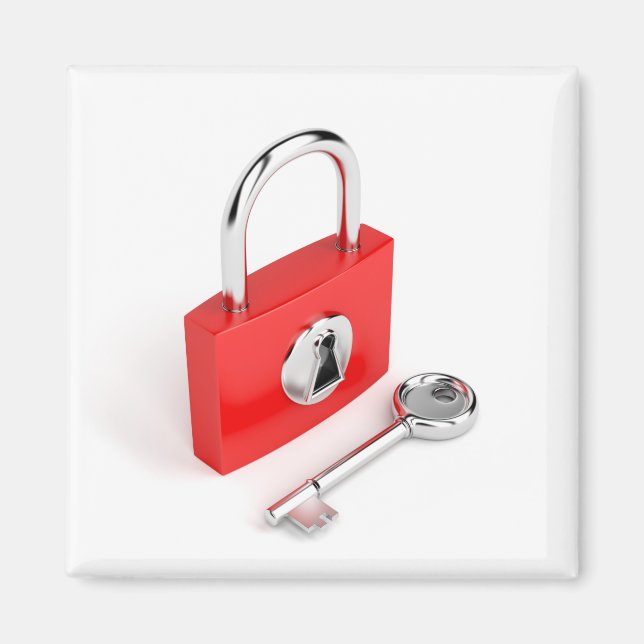 Padlock and key magnet (Front)