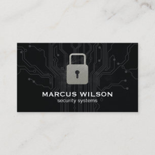 Padlock   Circuit Board Business Card