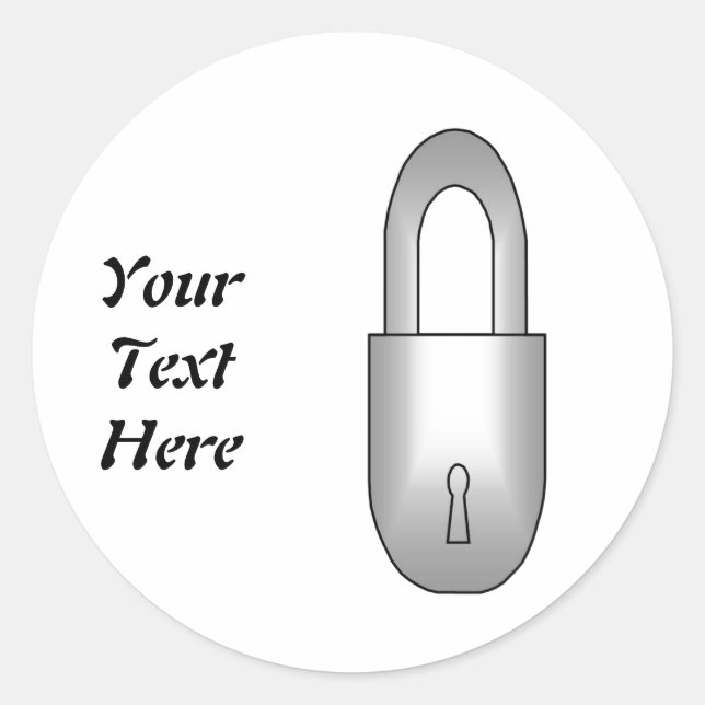 Padlock Classic Round Sticker (Front)