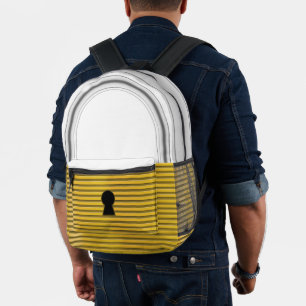 Padlock -  printed backpack