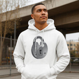 Padlock Security Mens Hoodie