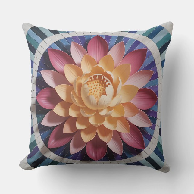 Padma Radiance Mosaic 3D Batik Motif Cushion (Front)