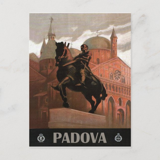 Padova, city, Italy, vintage travel poster Postcard (Front)