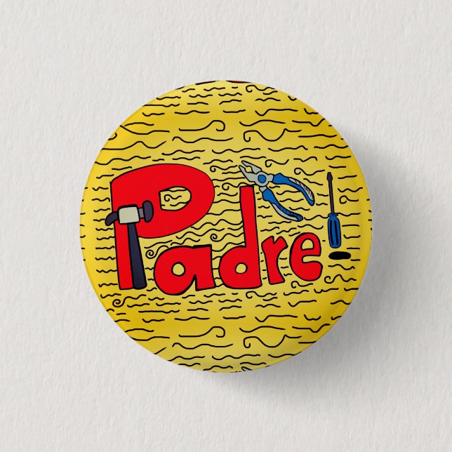 padre 3 cm round badge (Front)