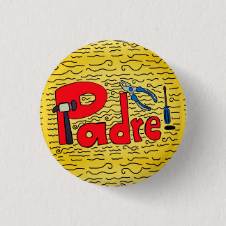 padre 3 cm round badge