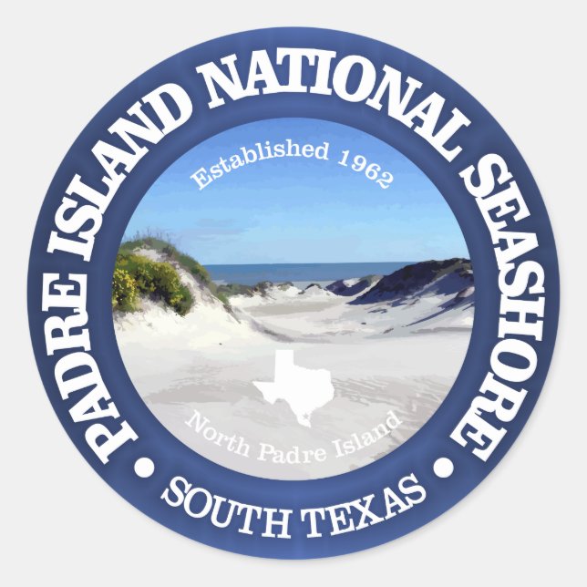 Padre Island National Seashore Classic Round Sticker (Front)