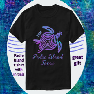 Padre Island Texas Bright Colourful Sea Turtle T-Shirt