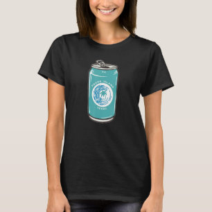 Padre Island Texas Tx Beach Beer Soda Can Souvenir T-Shirt