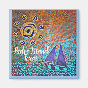 Padre Island TX Sail and Sun Magnet