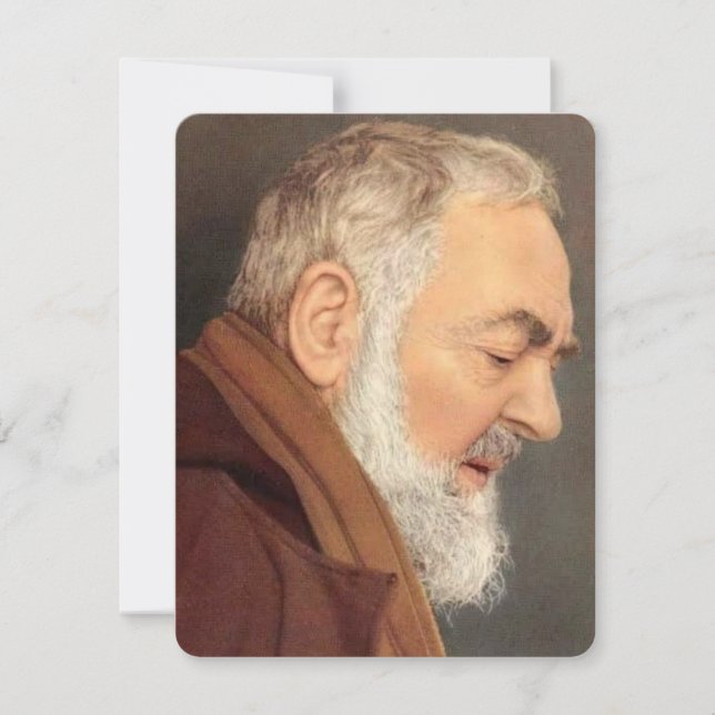 Padre Pio  Catholic Funeral Memorial Holy Card (Front)