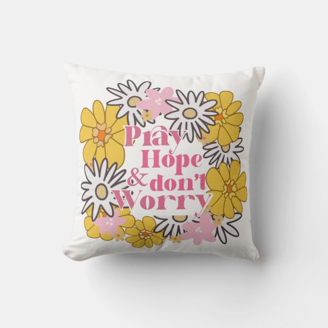 Padre Pio Catholic Quote Cushion (Front)