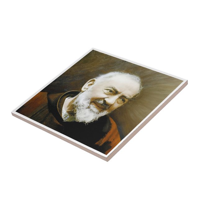 Padre Pio, Ceramic Tile (Side)