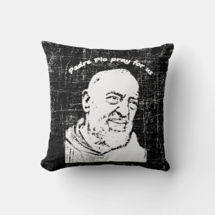 Padre Pio  Throw Pillow