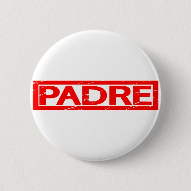 Padre Stamp 6 Cm Round Badge (Front)