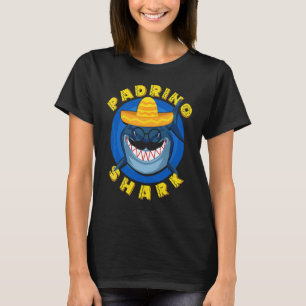 Padrino Shark Spanish Godparent Baptism Christenin T-Shirt