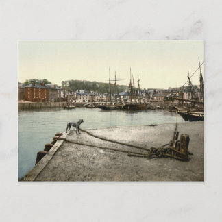 Padstow Quay, Cornwall, England c.1895 Postcard