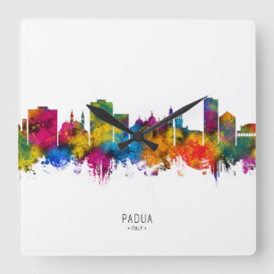 Padua Italy Skyline Square Wall Clock