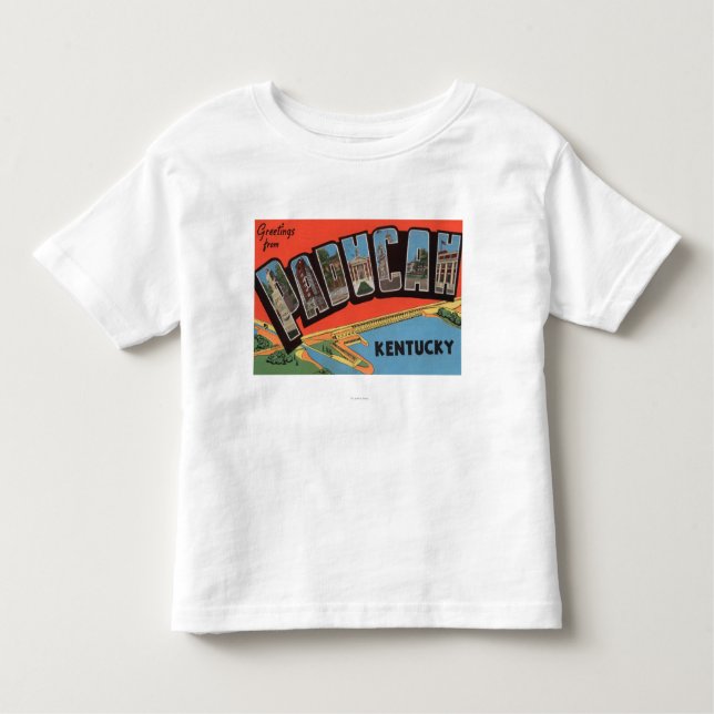 Paducah, Kentucky - Large Letter Scenes Toddler T-Shirt (Front)