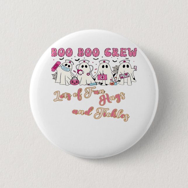 Paediactric Nurse Fun Halloween Design Essential T 6 Cm Round Badge (Front)