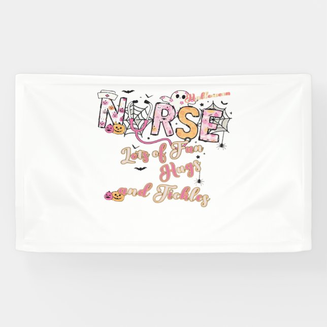 Paediactric Nurse Fun Halloween Design Essential T Banner (Horizontal)