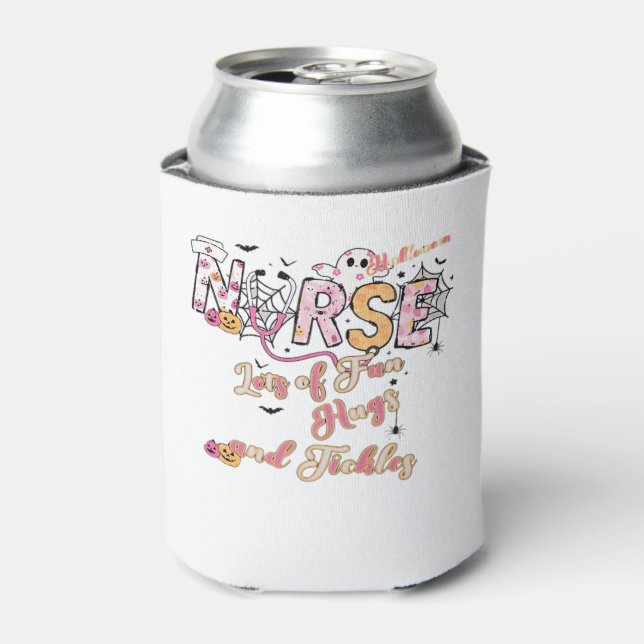 Paediactric Nurse Fun Halloween Design Essential T Can Cooler (Can Front)