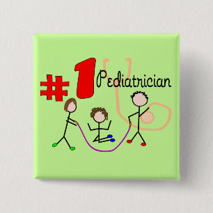 Paediatrician #1 Adorable Kids Design Gifts 15 Cm Square Badge