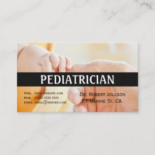 Paediatrician Appointment Business Card Blue