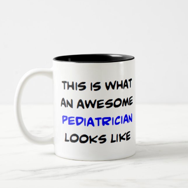 paediatrician, awesome Two-Tone coffee mug (Left)