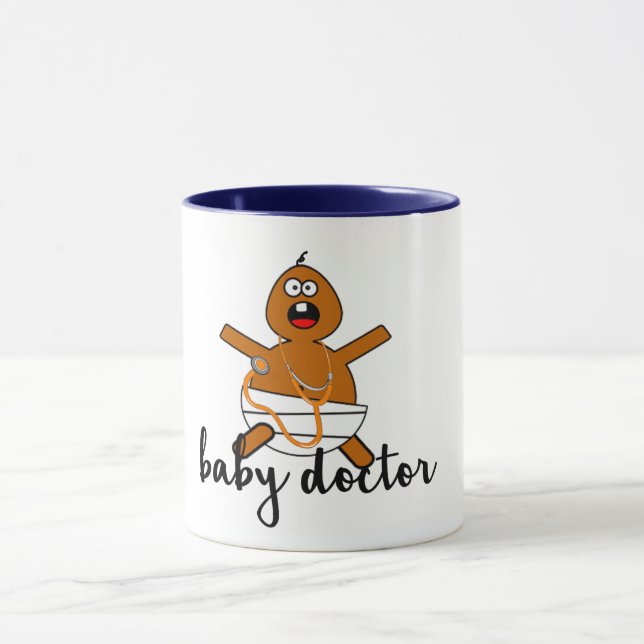 paediatrician baby doctor medical pun funny mug (Center)