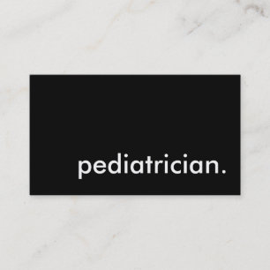 paediatrician. business card