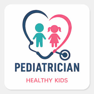Paediatrician Compassionate Kids Healthcare Square Sticker