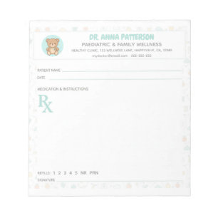 Paediatrician Doctor Prescription Notepad