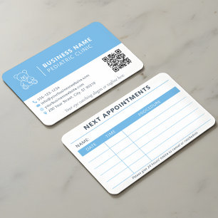 Paediatrician Doctor Teddy Bear Cute Appointment Business Card