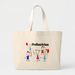 Paediatrician Gifts Kids Stickpeople Designs Large Tote Bag