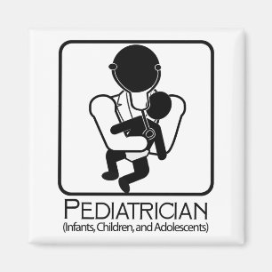 Paediatrician LOGO - doctor to infants, children Magnet