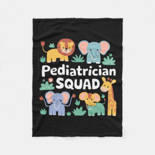 Paediatrician Squad Safari Animals Appreciation Fleece Blanket
