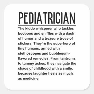 Paediatrician square sticker