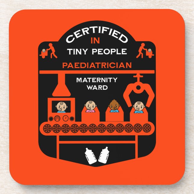 PaediatricianDoctor Thank You Gift Coaster (Front)