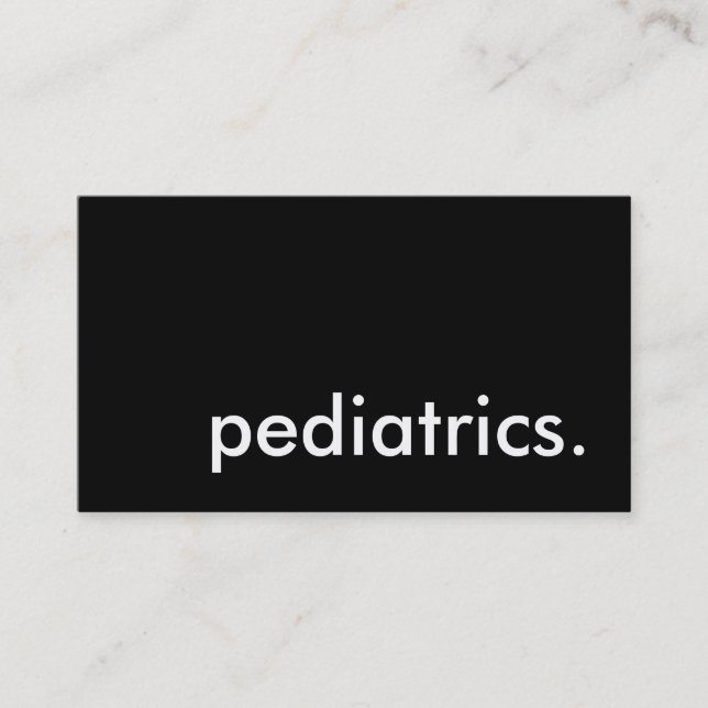 paediatrics. business card (Front)