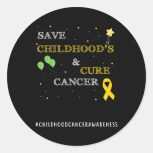 Paediatrics Cancer Awareness Childhood Gifts Cure  Classic Round Sticker