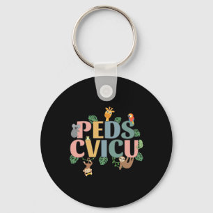 Paediatrics Cardiac Icu Nurse Safari Animals Peds Key Ring