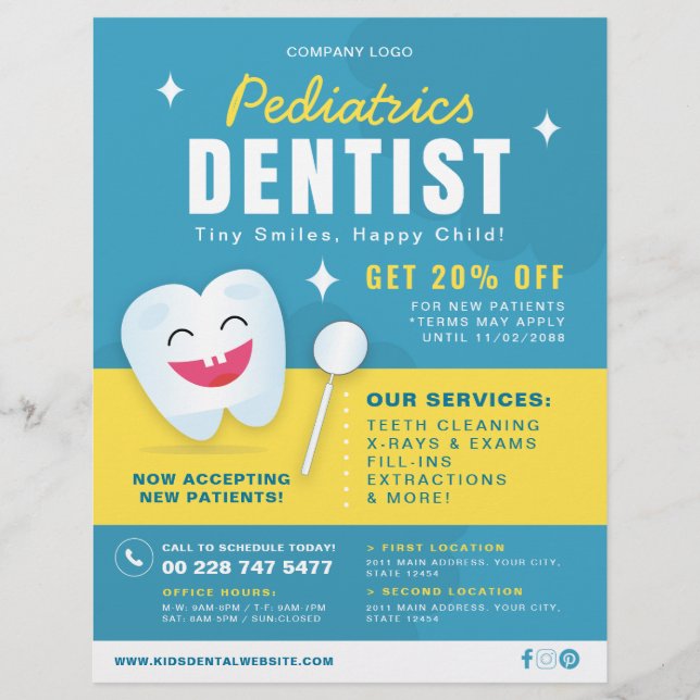 Paediatrics Dental Care Advertisement Flyer (Front)