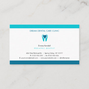 Paediatrics Dentist   Dental Practice Business Card