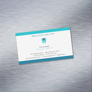 Paediatrics Dentist   Dental Practice Magnetic Business Card