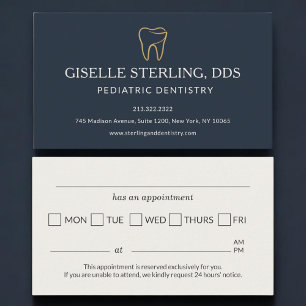 Paediatrics Dentistry Tooth Appointment Reminder Card